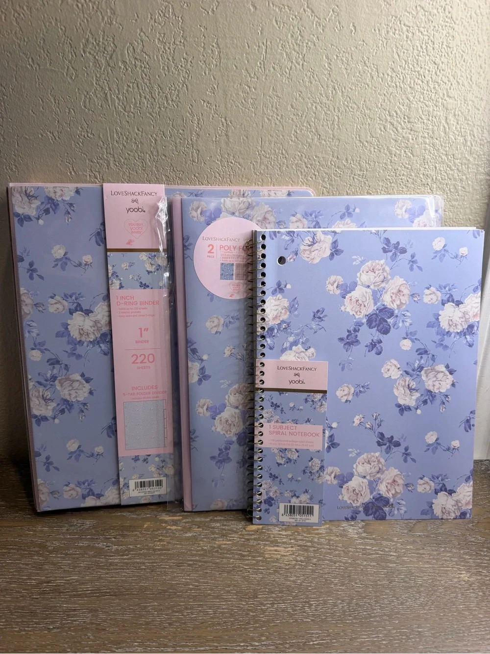 LoveShackFancy Binder, Notebook and Poly Folder 3 Piece Set